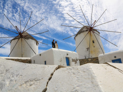 Anniversary portraits at Mykonos