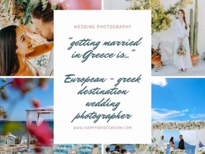 design with wedding photographs from marriages around greece and greek islands